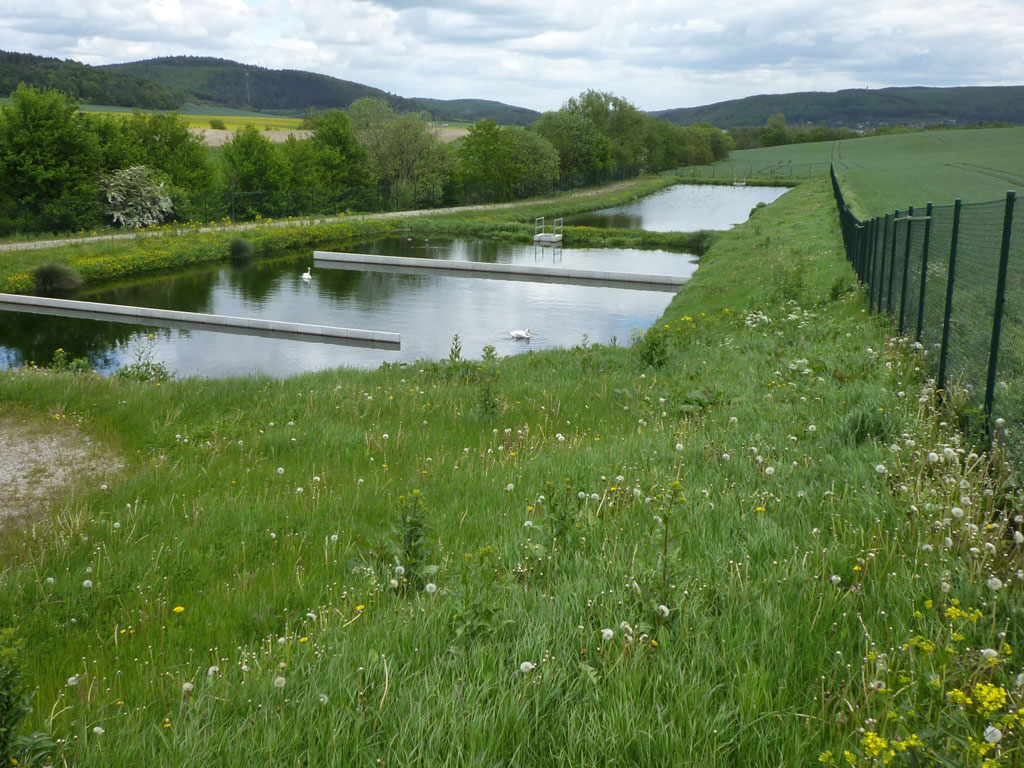 Foto der Abwasserteichanlage Tiefengruben